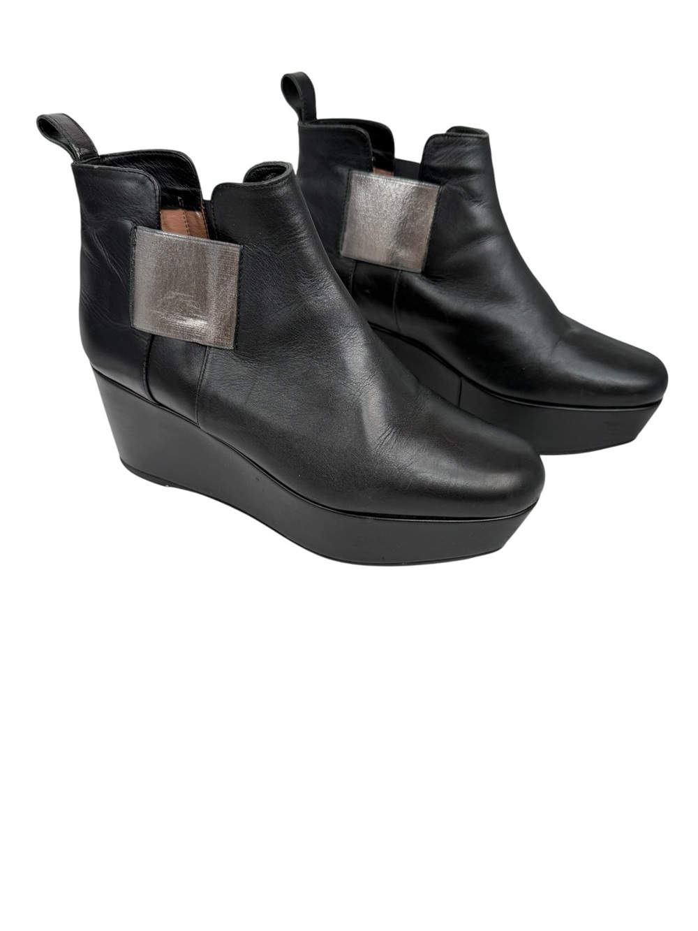 Robert Clergerie Platform Leather Wedge ankle Booties size 37